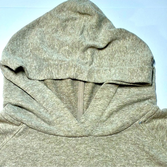 PrAna Women’s Hemp Blend Hoodie Sweatshirt XS Boxy Fit Tan Pullover Yoga - Picture 4 of 8